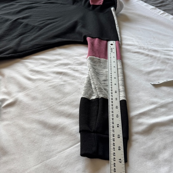 Miss Chievous Women's Fleece Cowl Neck Long Sleeve Pullover Sweatshirt Black XL - Picture 9 of 13